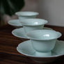 Cyan Flower Cup with Tray