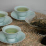 Cyan Flower Cup with Tray