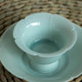 Cyan Flower Cup with Tray