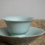 Cyan Flower Cup with Tray