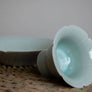 Cyan Flower Cup with Tray