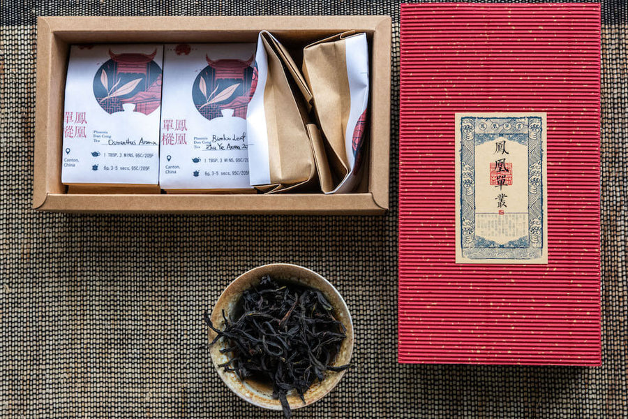 dan cong, phoenix dan cong, oolong tea, chinese oolong tea, spring tea, tea sample box